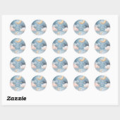 Twinkle twinkle kleine ster Schattige Baby shower Ronde Sticker (Vel)