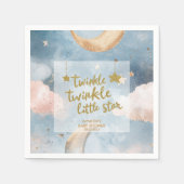 Twinkle twinkle kleine ster Schattige Baby shower Servet (Voorkant)