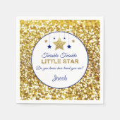 Twinkle twinkle kleine ster servetten marine en go (Voorkant)