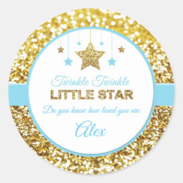 Twinkle twinkle kleine ster stickers baby blauw