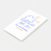 Twinkle twinkle kleine ster verjaardag paars oranj post-it® notes (Schuin)