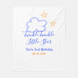 Twinkle twinkle kleine ster verjaardag paarse sina fleece deken