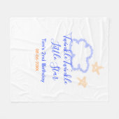 Twinkle twinkle kleine ster verjaardag paarse sina fleece deken (Voorkant (Horizontaal))