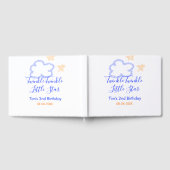 Twinkle twinkle kleine ster verjaardag paarse sina gastenboek (Volledig)