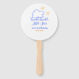 Twinkle twinkle kleine ster verjaardag paarse sina handwaaier