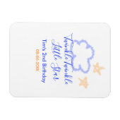 Twinkle twinkle kleine ster verjaardag paarse sina magneet (Horizontaal)