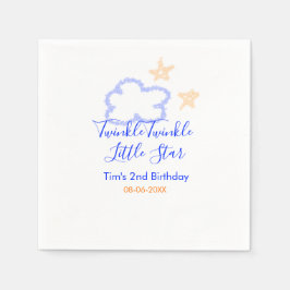 Twinkle twinkle kleine ster verjaardag paarse sina servet