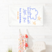 Twinkle twinkle kleine ster verjaardag paarse sina spandoek (Insitu)