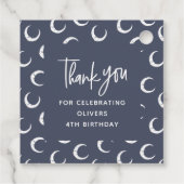 Twinkle, twinkle kleine ster verjaardagsfeestje la bedankjes labels (Achterkant)