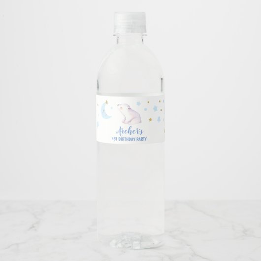 Twinkle twinkle kleine ster waterfles etiket (Voorkant)