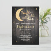 Twinkle Twinkle kleine ster waterverf babyshower Kaart (Staand voorkant)