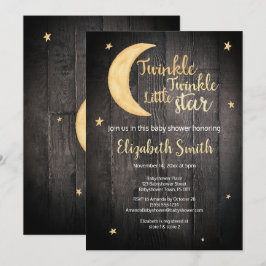 Twinkle Twinkle kleine ster waterverf babyshower Kaart