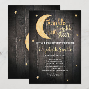 Twinkle Twinkle kleine ster waterverf babyshower Kaart