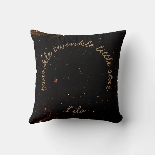 Twinkle twinkle kleine sterren Aangepast kussen (Achterkant)