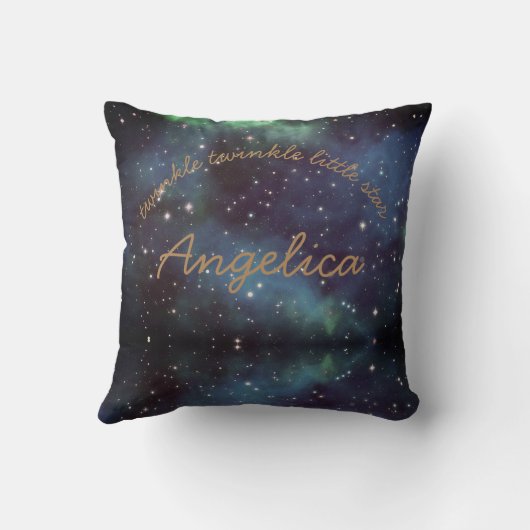 Twinkle twinkle kleine sterren Aangepast kussen (Achterkant)