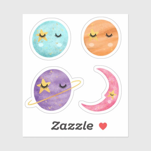 Twinkle Twinkle Kleine Sterren & Planeten Ruimteth Sticker (Vel)