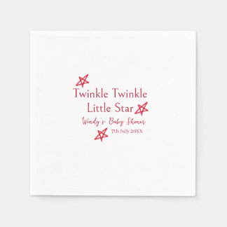 twinkle twinkle kleine sterren rode sterren baby s servet