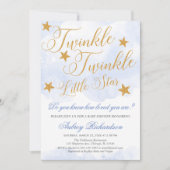 Twinkle Twinkle kleine sterrenjongen blauw baby sh Kaart (Voorkant)
