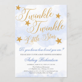 Twinkle Twinkle kleine sterrenjongen blauw baby sh Kaart