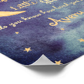 Twinkle Twinkle kleine sterrenkwekerij waterverf Poster (Hoek)