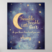 Twinkle Twinkle kleine sterrenkwekerij waterverf Poster (Voorkant)