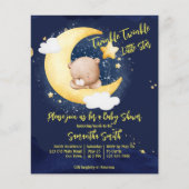 Twinkle twinkle kleine teddybeer baby shower (Voorkant)