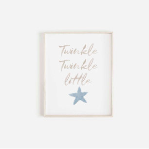 Twinkle twinkle kleine zeester poster