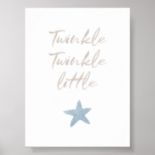 Twinkle twinkle kleine zeester poster (Voorkant)