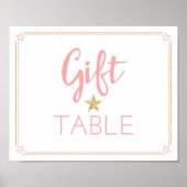 Twinkle Twinkle Little Baby shower Gift Table bord Poster (Voorkant)