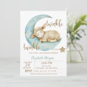 Twinkle Twinkle Little Sheep Baby shower Kaart (Staand voorkant)