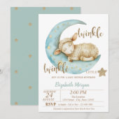 Twinkle Twinkle Little Sheep Baby shower Kaart (Voorkant / Achterkant)