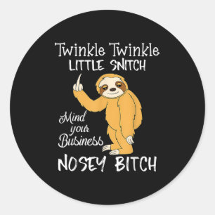 Twinkle Twinkle Little Snitch Mind Your Business N Ronde Sticker