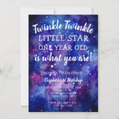 Twinkle Twinkle Little Star 1st Birthday Galaxy in Kaart (Voorkant)