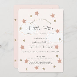 Twinkle Twinkle Little Star 1st Birthday Kaart