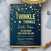 Twinkle Twinkle Little Star 1st Birthday Party Kaart