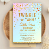 Twinkle Twinkle Little Star 1st Birthday Party Kaart