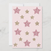Twinkle Twinkle Little Star 1st Birthday Pink Gold Kaart (Achterkant)