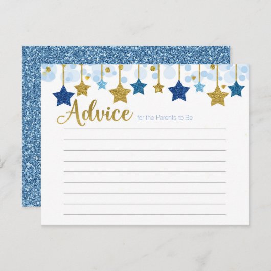 Twinkle Twinkle Little Star Advice Card Informatiekaartje (Voorkant / Achterkant)