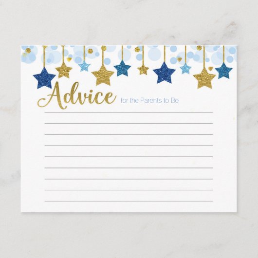Twinkle Twinkle Little Star Advice Card Informatiekaartje (Voorkant)