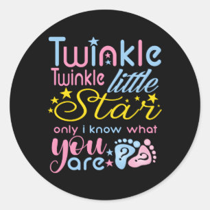 Twinkle Twinkle Little Star alleen ik ken Gender K Ronde Sticker