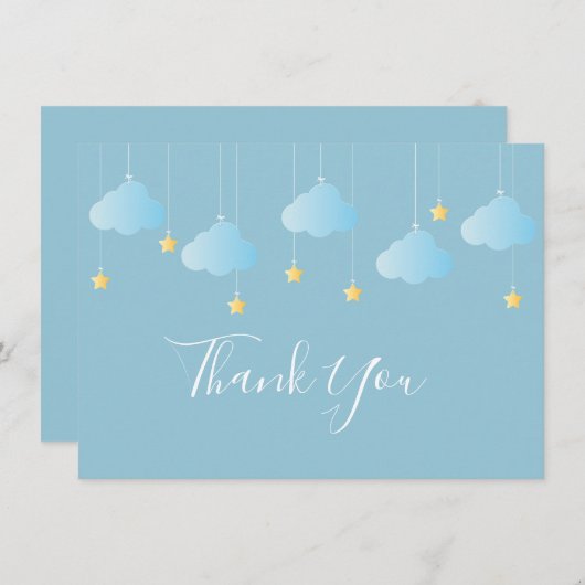 Twinkle Twinkle Little Star Baby Boy Bedankt (Voorkant / Achterkant)