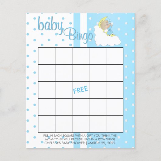 Twinkle, Twinkle Little Star - Baby Boy - Bingo Flyer (Voorkant)