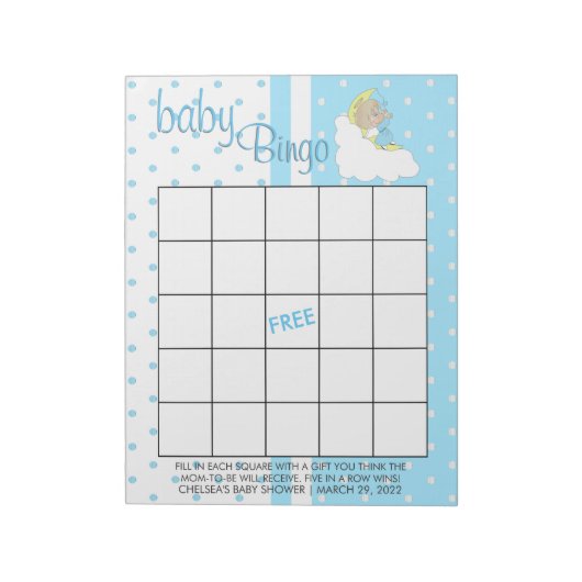 Twinkle, Twinkle Little Star - Baby Boy - Bingo Notitieblok (Linkerzijde)