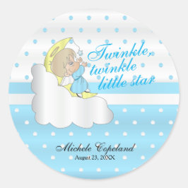 Twinkle, Twinkle Little Star - Baby Boy Ronde Sticker