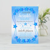 Twinkle Twinkle Little Star - Baby Boy Shower Kaart (Staand voorkant)