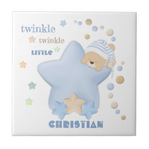 Twinkle Twinkle Little Star Baby Boy Teddy Bear Ce Tegeltje