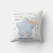 Twinkle Twinkle Little Star Baby Boy Teddy Bear Kussen (Achterkant)