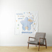 Twinkle Twinkle Little Star Baby Boy Teddy Bear Wandkleed (In situ)