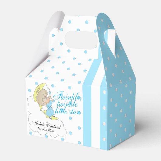 Twinkle, Twinkle Little Star -  Baby Boy Thank You Bedankdoosjes (Voorkant Zijde)
