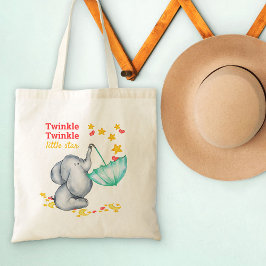 Twinkle Twinkle Little Star Baby Elephant Tote Bag